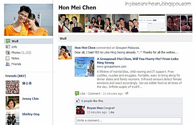 Groupon Proposal 7 | A Grouposal: Mei Chen, Will You Marry Me? From Loke Hing Seong