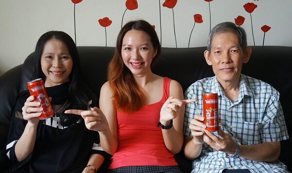 Not forgetting my parents too! One Coca-Cola for each of them!