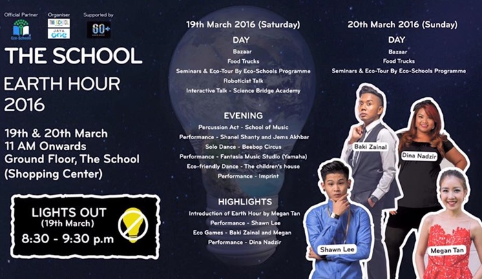 The School Earth Hour 2016 Schedule