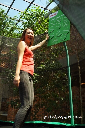 Jumping on a trampoline! It's so fun! :D