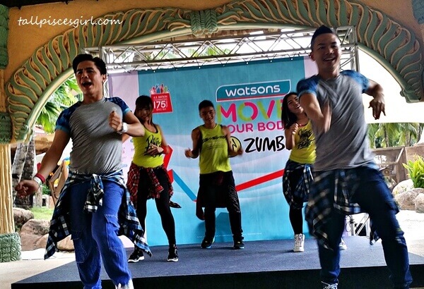 Getting a feel of how Zumba is: It's a fun way to get a full body workout!