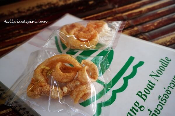 Pork rind (Pork skin) snack sold at Ao Nang Boat Noodle