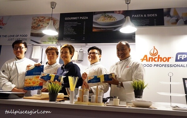 Ms. Linda Tan with Fonterra's in-house chefs