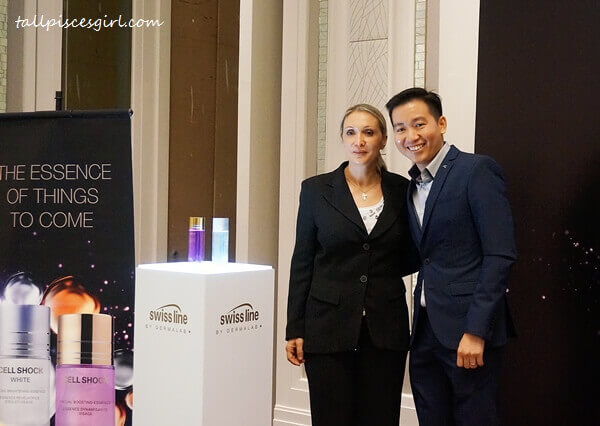 Ms. Barbara Iacobucci, International Training Manager of Swiss line and Mr. Yip Wei Yin, CEO of Cheerful Marketing Sdn Bhd