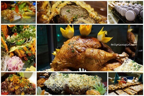 Compilation of Christmas Buffet food @ Cinnamon Coffee House, One World Hotel